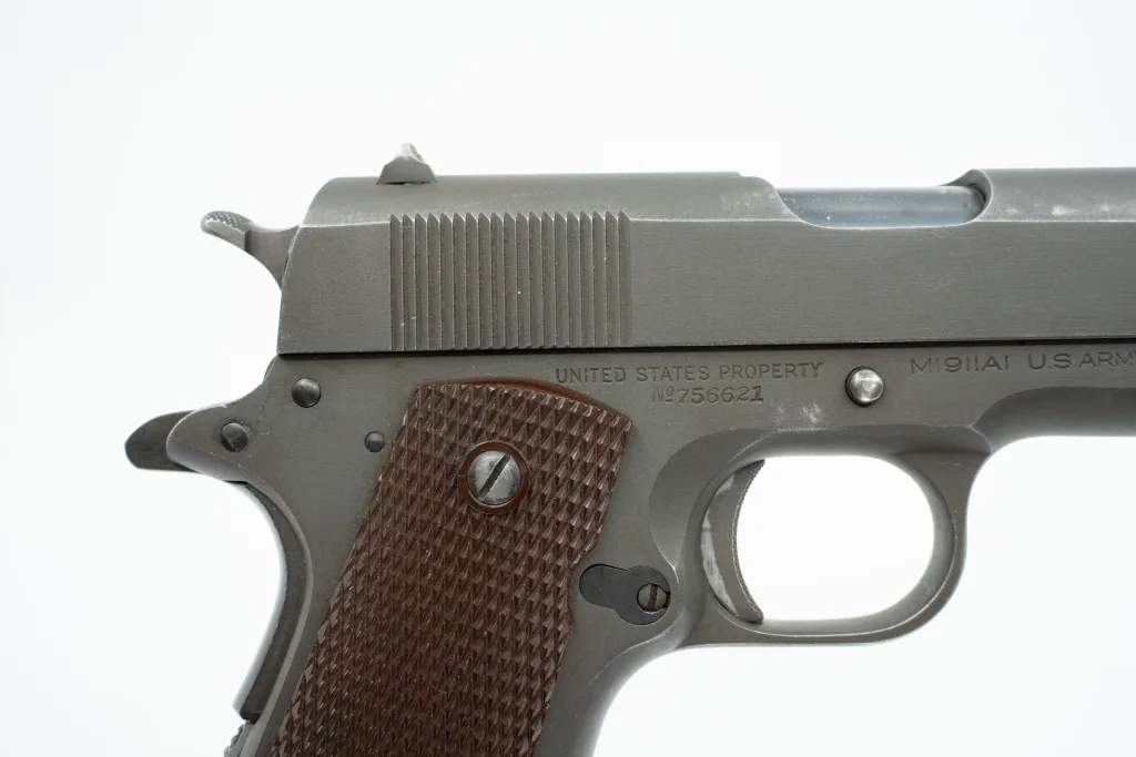 Parkerized Colt M1911 Grip and Hammer