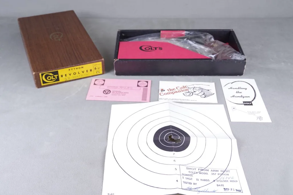 two piece claimshell colt python wood grain box