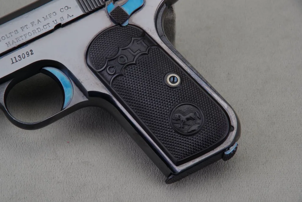 Fire Blue Trigger on Semi-Automatic Pistol