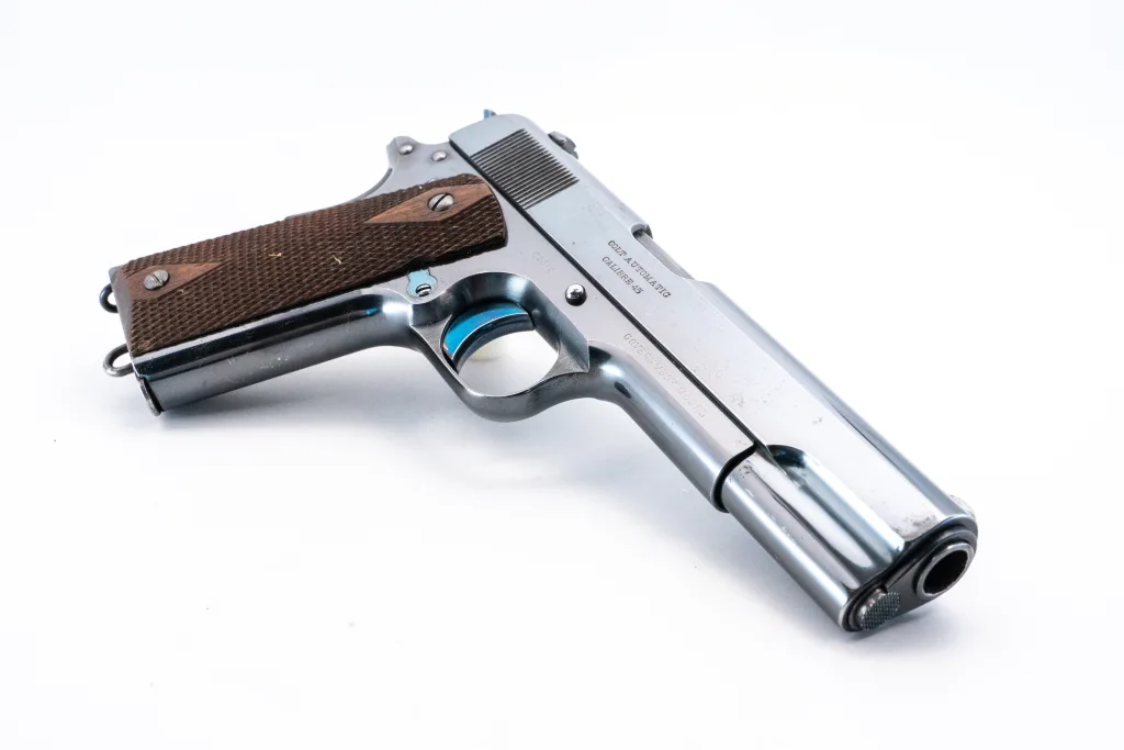 Right Side 1913 Colt Government Model high polish blue